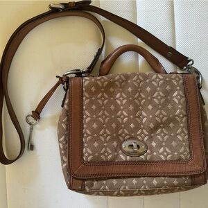 Fossil crossbody brown/tan purse